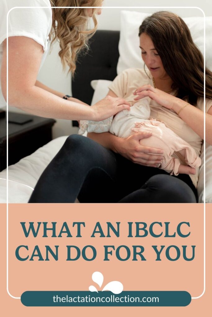 An intimate interaction between and IBCLC and a new mom in the comfort of her own home. The IBCLC is assisting the new mom to breastfeeding her newborn.
