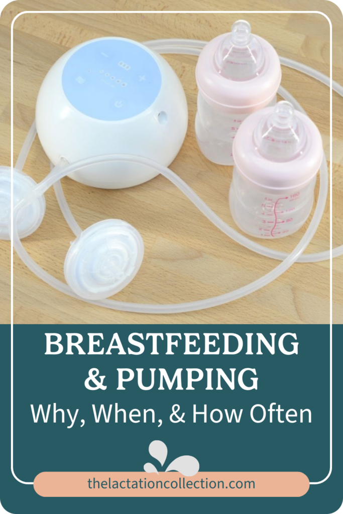An electric breast pump with two pink baby bottles connected, ready to express milk, represents a vital part of a breastfeeding mother's routine