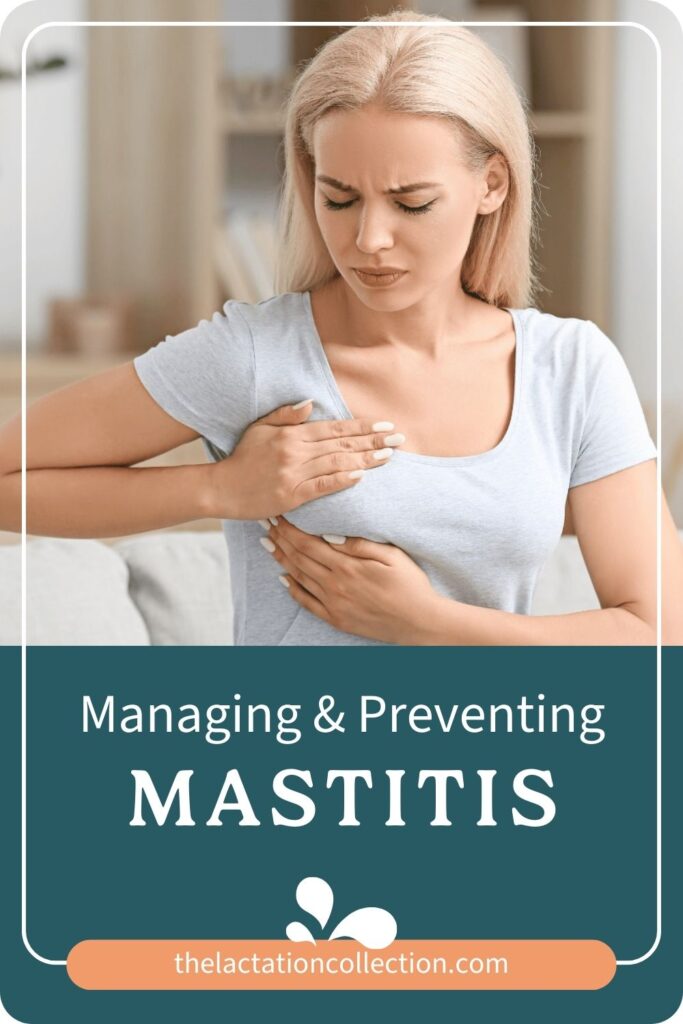 An educational graphic pin providing tips on managing and preventing mastitis, offering support and guidance for breastfeeding mothers.