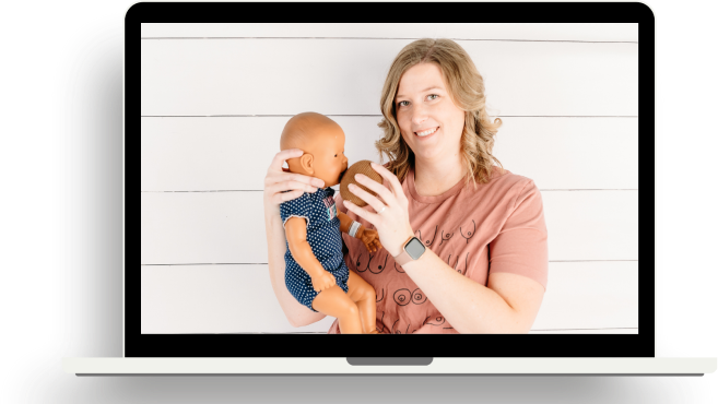 Anna teaching breastfeeding basics online course