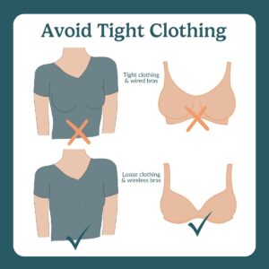 avoiding tight clothing