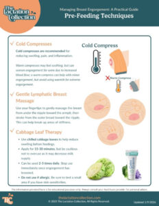 Page 5 image for "Managing Breast Engorgement" guide PDF